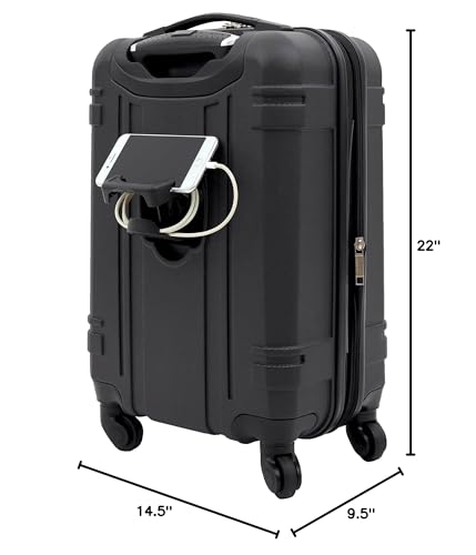 Wrangler 20" Astral Hardside Carry-On Luggage, Black