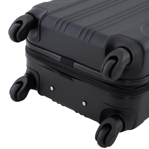 Travelers Club Chicago Hardside Expandable Spinner Luggage, Black, 22" Carry-On