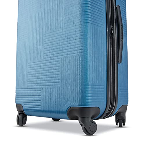 American Tourister Stratum XLT Expandable Hardside Luggage with Spinner Wheels, Blue Spruce, Carry-On 20-Inch
