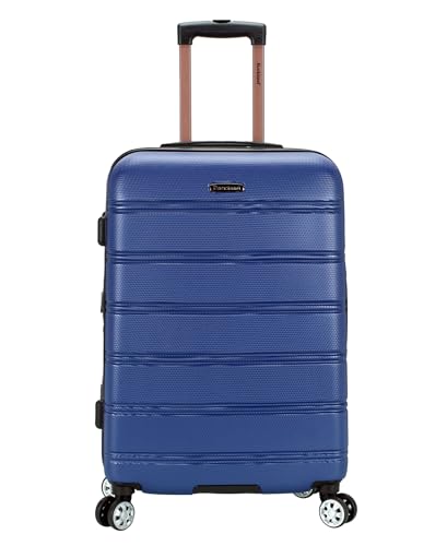 Rockland Melbourne Hardside Expandable Spinner Wheel Luggage, Medium 24", Blue