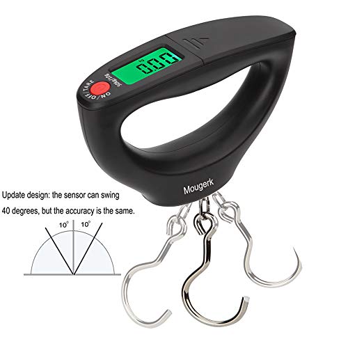 110lb 50kg Portable Luggage Scale Digital Hanging Postal Scales, 2 AAA Batteries (Not Included)