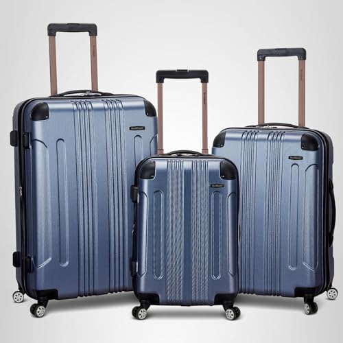 Rockland London Hardside Spinner Wheel Luggage, Blue, Carry-On 20-Inch