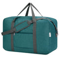 For United Airlines Foldable Carry on Bag 22x14x9 Travel Duffel Bag Packable luggage Duffle for Women and Men 40L (Teal)
