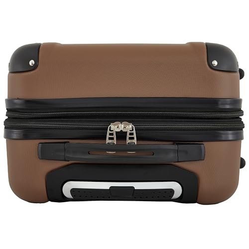 Travelers Club Chicago Hardside Expandable Spinner Luggage, Rum Caramel, 22" Carry-On