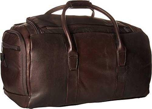 Kenneth Cole REACTION Duff Guy Colombian Leather 20" Single Compartment Top Load Travel Duffel Bag, Brown