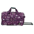 Rockland 22" Polyester Rolling Duffel Bag, Purple Pearl