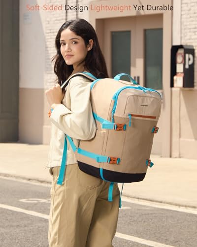 LOVEVOOK 40L Travel Backpack for Women & Men, Airline Approved Carry On Backpack with 3 Packing Cubes, TSA Personal Item Bag, Waterproof Weekender Overnight Backpack Fits 17" Laptop