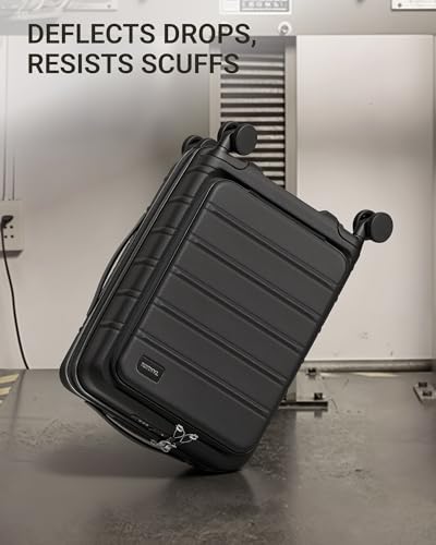 TAKUMI Carry On Luggage - 20 inch Expandable Suitcases with Wheels - Hardshell Carry on Suitcases with Front Pocket - Travel Luggage with TSA Lock (Black, 20 Inch-EXT)