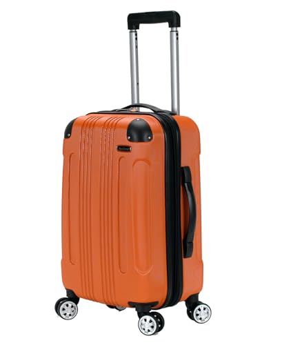 Rockland London Hardside Spinner Wheel Luggage, Carry-On 20", Orange