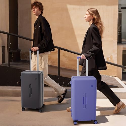 mixi 26'' Max Trunk Luggage Large Checked Luggage PC Hard Shell Rolling Travel Suitcases with Spinner Wheels & TSA Lock, Dreamy Purple