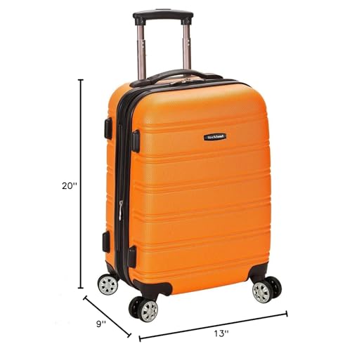 Rockland Melbourne Hardside Expandable Spinner Wheel Luggage, Carry-On 20", Orange