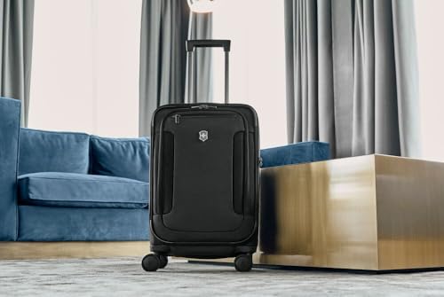 Victorinox Werks Traveler 7.0, Frequent Flyer Carry-On, 8-Wheel Softside Expandable Cabin Case, Black