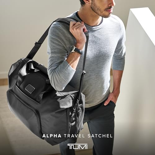 Tumi Alpha 3 Double Expansion Travel Satchel, Official Product, 1.1 gal (31 L) 0 cm 6.2 lbs (2.9 kg), Black, One Size