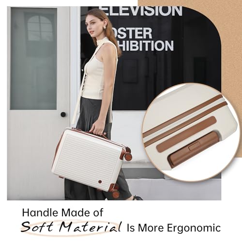 Hulsin 20” Carry on Luggage with Spinner Wheels,22x14x9 Airline Approved