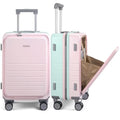LOVEVOOK Hard Shell Carry On Luggage 22x14x9 Airline Approved,22 Inch Cute Carry On Suitcase with Spinner Wheel TSA Lock,Lightweight Travel Luggage Rolling Suitcase,Gifts for Men Women,Pink-Mint green