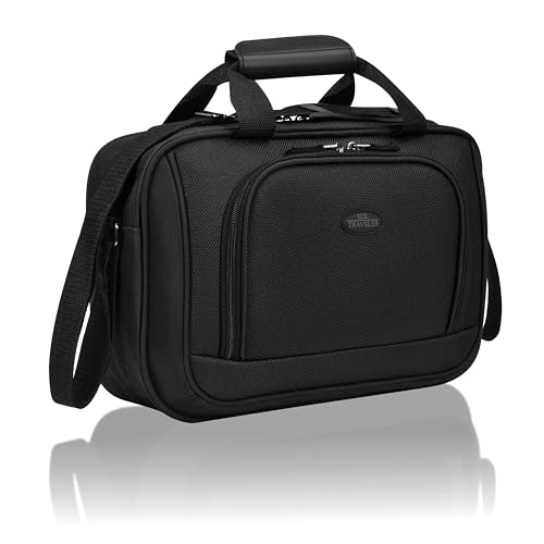 U.S. Traveler Rio 14" Travel Tote Bag, Lightweight 1200D Carry-On Bag for Women & Men, Black