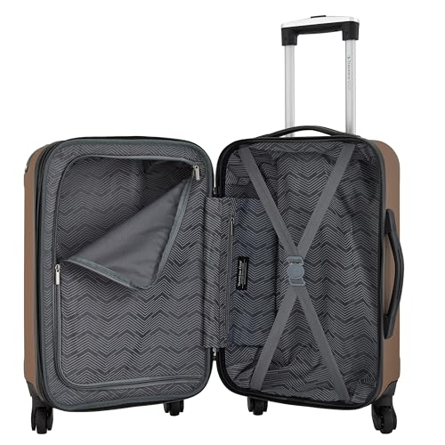 Travelers Club Chicago Hardside Expandable Spinner Luggage, Rum Caramel, 22" Carry-On
