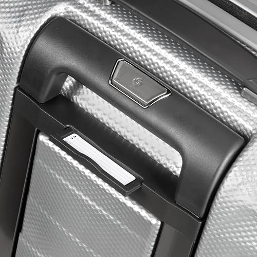 Samsonite Proxis Global Carry-On Hardside Luggage with Dual Spinner Wheels, Airline Approved - Innovative Roxkin™ Lightweight Shell With Ultimate Durability- TSA Lock, Telescopic Handle - Silver