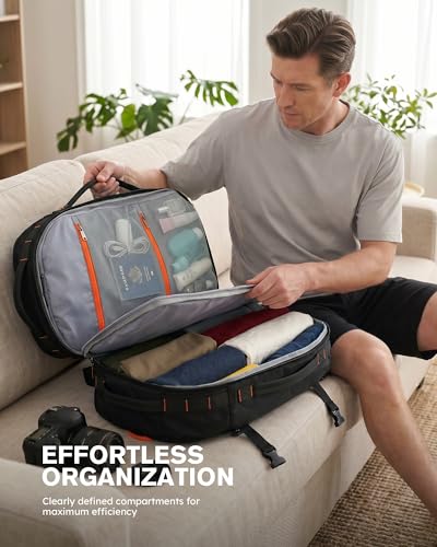Tolaccea Travel Backpack for Men Women, 40L-50L Carry On Backpack with Wet Dry Compartment, TSA Approved Laptop Daypack Fits 15.6", Convertible Expandable Large Rucksack Duffel Bag for Work Travel