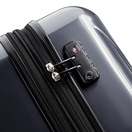 DELSEY PARIS Helium Aero Hardside Expandable Luggage with Spinner Wheels, Titanium, Carry-On Plus 21 Inch
