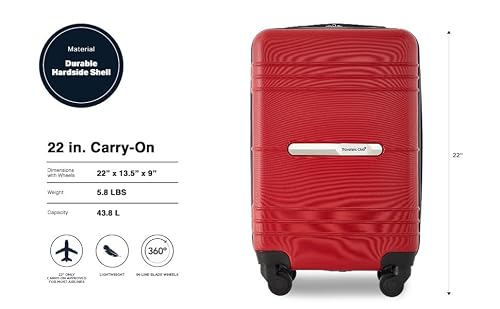 Travelers Club 22" Richmond Spinner Carry-On Luggage, Red