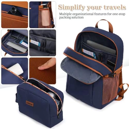 Cobens Carry on Luggage 22x14x9 Airline Approved, Suitcases with Wheels Hardshell, Lightweight Hardside Luggage Set with TSA Lock, 20Inch Blue Carry on Suitcase