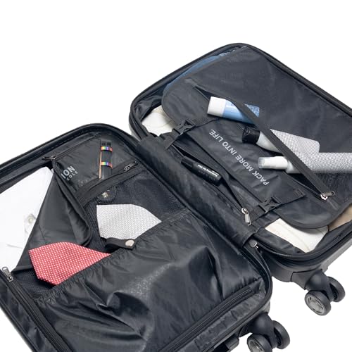 Kenneth Cole REACTION Renegade Luggage Expandable 8-Wheel Spinner Lightweight Hardside Suitcase, Watermelon, 20-Inch Carry On