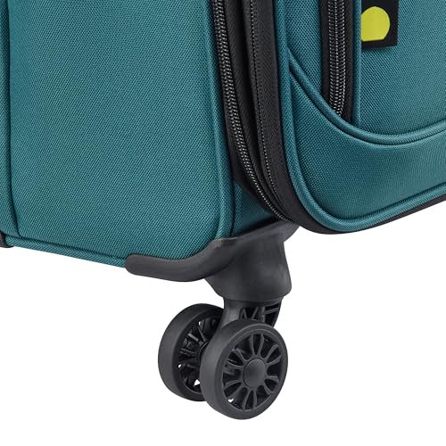 DELSEY PARIS Sky Max Softside Expandable Luggage with Spinner Wheels, Teal Blue, Carry-on 21 Inch