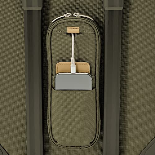 Briggs & Riley Essential 22" 2-Wheel Expandable Carry On - Luggage for Travel, Suitcases with Wheels, Softside Rolling Bag for Men & Women, Self-Repairing Zipper - Baseline Collection, Olive