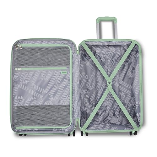 American Tourister Stratum 3.0 Carry-On Spinner, Airline Approved, Durable Hardside Luggage, Expands 1.5", RightHeight™ Adjustable Handle, Surreal Green