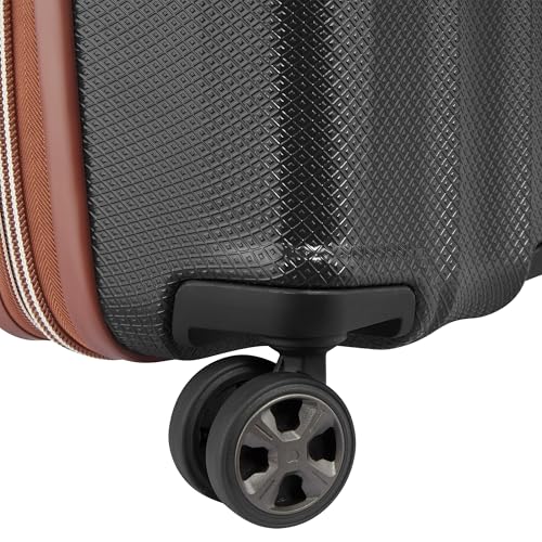DELSEY PARIS Carrousel Hardside Expandable Luggage with Spinner Wheels, Black, Carry-on 21 Inch