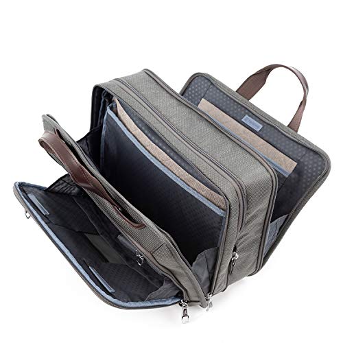 Travelpro Platinum Elite Expandable Business Laptop Briefcase, Fits up to 15.6 Laptop, Work School Travel, Men and Women, Vintage Grey