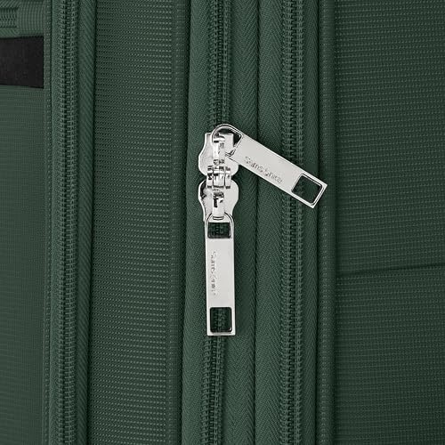 Samsonite Carry-On Soft-Sided Expandable 21-Inch Element Suitcase: Airline Approved for Most Major Airlines, Durable, 360° Spinner Wheels, Adjustable Handle, 2 Front & Side Pocket- Bistro Green