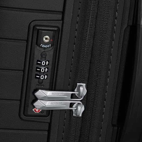 American Tourister Fastfoward Expandable Hardside Luggage with Spinner Wheels, Flash Black, Carry-on
