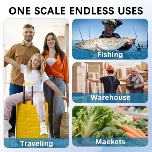 Luggage Weight Scale with Hook, 2PC Hanging Scale for Fish Travel, 80 Lbs