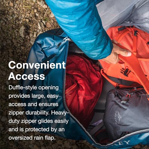 Osprey Transporter 40L Travel Duffel Bag, Red Mountain