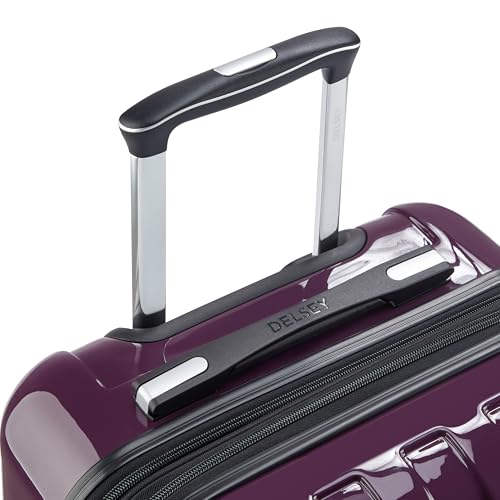 DELSEY PARIS Helium Aero Hardside Expandable Luggage with Spinner Wheels, Plum, Carry-On Plus 21 Inch
