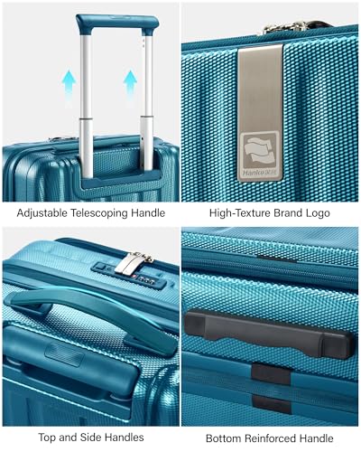 Hanke Top Opening Carry-On - Expandable 16 Inch Airline Approved Spinner
