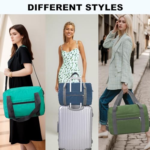 lifwimner For Spirit Airlines Personal Item Bag 18x14x8 in Underseat Carry-on Luggage foldable Travel Duffle Bag for Airplanes (30L, Navy)