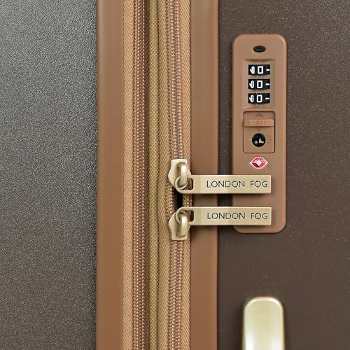 London Fog Southbridge 20 Inch Carry On Expandable Spinner HS, Mocha