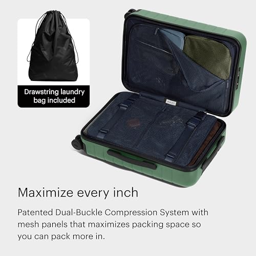 Away Carry-On Luggage - 22-Inch Lightweight Hardside Suitcase with 360° Spinner Wheels, Interior Compression System, TSA-Approved Lock - Sea Green