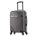InUSA RESILIENCE Luggage with Spinner Wheels | Durable Lightweight Hardshell Spacious Travel Bag with Handle and Trolley | 20-Inch Carry On Small Luggage | Charcoal