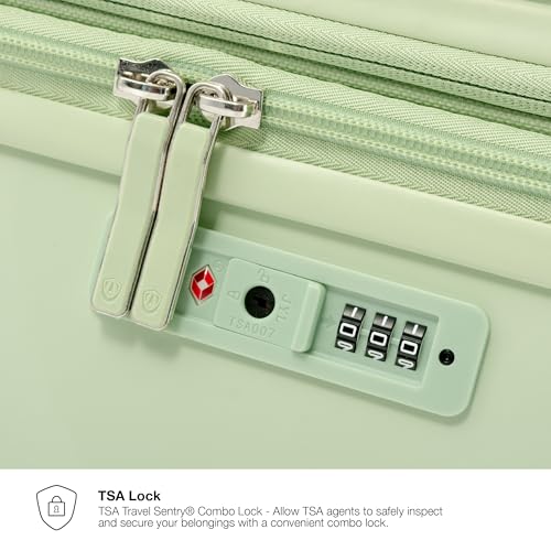 Traveler's Choice Elm 21" Carry-on Expandable Spinner Luggage Set - Set - Glossy Mint