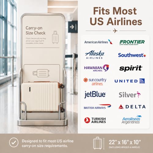 CONCEPTEN Carry On Luggage 22x14x9 Airline Approved, 20-inch Hard Shell Suitcases with Wheels, ABS Lightweight Carry on Suitcase with TSA Lock