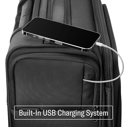 Samsonite UpLIFT Lightweight Softside Carry-On Luggage with Spinner Wheels - Expandable - Airline-Approved, Polyester Soft Suitcase for Ultra Light Travel - Black