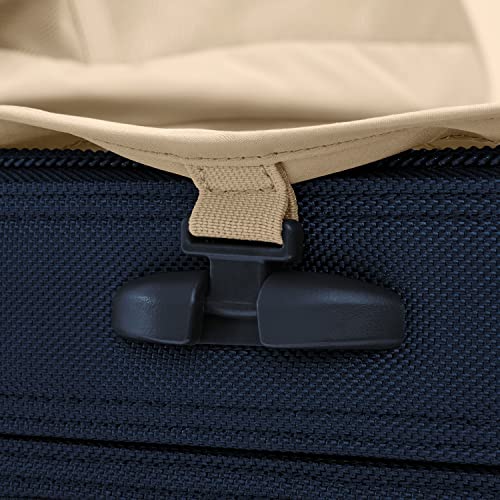 Briggs & Riley Global 21" Carry On Expandable Spinner - Luggage for International Travel, Suitcases with Wheels, Softside Rolling Bag for Men & Women, Self-Repairing Zipper - Baseline Collection, Navy