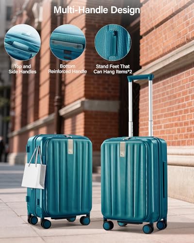 Hanke Top Opening Carry-On - Expandable 16 Inch Airline Approved Spinner