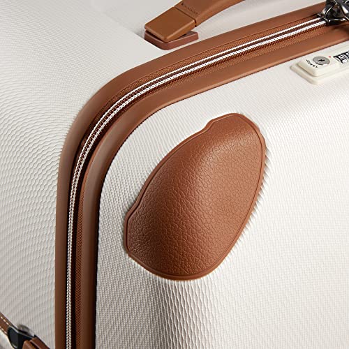 DELSEY PARIS Chatelet Air 2.0 - Hardside Carry on Plus 20 Inch - 360° Spinner Wheels - TSA Lock - USB Port - Lightweight Polycarbonate Travel Suitcase, Angora
