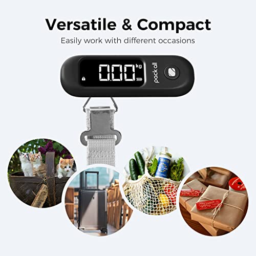 pack all Digital Luggage Scale for Travel, 110Lbs Capacity, 0.1Lb Precision