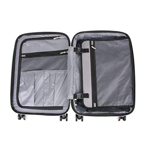 Kenneth Cole REACTION Diamond Tower Collection Lightweight Hardside Expandable 8-Wheel Spinner Travel Luggage, Rose Gold, 20-Inch Carry On